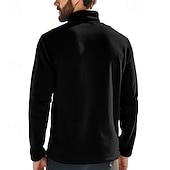 billige Basic gensere-Herre Genser Polarfleece Kvart glidelås genser Svart Militærgrønn Kakifarget Mørkegrå Lyseblå Halv glidelås عادي Sport &amp; Utendørs Daglig Ferie Polyester Gatemote Grunnleggende Fritid Høst vinter Klær