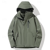 preiswerte Fleece &amp; 3 in 1 Jacken-Herren Wanderjacke 3-in-1-Jacken wandern Draussen Wasserdicht Windundurchlässig Warm Reißverschluß vorne Vliesjacken Voller Reißverschluss Camping / Wandern / Höhlenforschung Schwarz Elfenbein Rot
