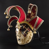 olcso Maszk-Paprikajancsi Halloween Velencei maszk Arlecchino Farsangi maszk Zárt sisak Felnőttek Női Mindszentek napja Farsang Mardi Gras Parti Álarcos mulatság Velencei karnevál Egyszerű Halloween jelmezek