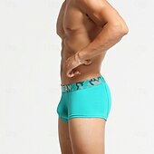 preiswerte Boxershorts für Herren-Herren 1 pc Unterwäsche Boxer Boxer-Shorts Patchwork 90% Baumwolle Atmungsaktiv Weich Komfortabel Farbblock Buchstabe Mittlere Hüfthöhe Schwarz Weiß