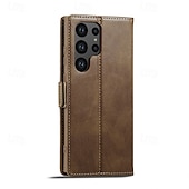 Недорогие Чехлы для Samsung-телефон Кейс для Назначение SSamsung Galaxy S24 S24 Ultra Plus S24 ФЭ S23 S22 S21 S20 Ultra Plus FE A54 A34 A14 А53 A52 Samsung A13 5G Откидная крышка со стендом Магнитный Разъем для карты Ретро