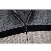preiswerte Herren Strickjacke-Herren Jacquard-Pullover Strickjacke Kurzer Pullover Strickpullover Gerippt Gehäkelt Stricken Standard Strick Jacquard Kariert / Gestreift / Chevron Stehkragen Modisch Klassisch Freizeitskleidung