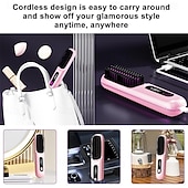 olcso Egyéni védőeszközök-Vezeték nélküli Hajvasalók Forró Levegő Fésű Negatív Forró Fésű Hajvasaló 20s Gyors Fűtés Kerámia és Égésgátló Tervezés Valentin-napi Ajándék