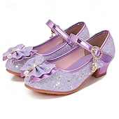 cheap Kids&#039; Sandals-Girls&#039; Sandals Dress Shoes Flower Girl Shoes Princess Shoes School Shoes Leather Portable Breathability Non-slipping Princess Shoes Big Kids(7years +) Little Kids(4-7ys) Gift Daily Walking Bowknot