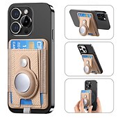 economico Cover per iPhone-telefono Custodia Per iPhone 16 Pro Max Plus iPhone 15 Pro Max Plus Universali Custodia ad adsorbimento magnetico Con supporto A calamita Supporto a molla TPU pelle sintetica