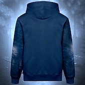 cheap Men&#039;s 3D Hoodies-Men&#039;s Shark Hoodies Sweatshirt Outerwear Hooded Sweatshirt Crew Neck Fashion 3D Print Party Holiday Streetwear Blue Drawstring Fall Winter Designer
