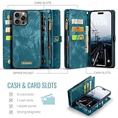 billiga iPhone-fodral-Telefonfodral för iPhone 16e Pro Max Plus iPhone 15 Pro Max Plus iPhone 14 13 12 11 Pro Max Plus Mini iPhone 14 Pro Max iPhone 13 12 11 Pro Max Plånboksfodral med Ställhållare Magnetisk Dragkedja
