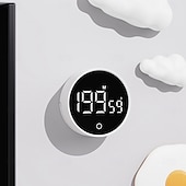 رخيصةأون جهاز الطبخ-مؤقت مطبخ رقمي مع عداد مغناطيسي بشاشة LED كبيرة للطهي والاجتماع والدراسة