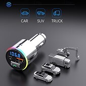 お買い得  車用Bluetoothキット/ハンズフリー-FMトランスミッター、車載MP3プレーヤー、急速充電、QC 3.0、ハンズフリー通話、デュアルPD充電器、Bluetooth