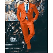 abordables Blazers Clásicos para Hombres-Hombre Trajes chaqueta Negocio Fiesta de Cóctel Fiesta de Boda Moda Casual Primavera &amp; Otoño Poliéster Rayas Botones Bolsillo Cómodo Botonadura Simple Chaqueta de sport Amarillo Azul Piscina Morado