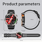 cheap Smartwatch-HT30 Smart Watch Rugged Military Men&#039;s 1.7 inch 600mAh Battery Compass Sports Fitness Watches Bluetooth Call Smartwatch