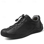 abordables Baskets-baskets décontractées en similicuir marron pour hommes avec lacets élastiques réglables - semelle antidérapante durable, coupe confortable pour un usage quotidien