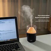 billiga Luftfuktare-vulkanisk luftfuktare hem sovrum regnbåge atmosfär ljus aromaterapi maskin liten stationär låga luftfuktare