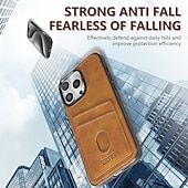 baratos Capas para iPhone-telefone Capinha Para iPhone 16 Pro Max Plus iPhone 15 Pro Max Plus iPhone 14 13 12 11 Pro Max Plus iPhone 14 Pro Max Capa traseira Slot para cartão Antichoque Retro TPU Couro PU
