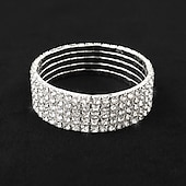 billige Smykkesett-Brude smykker sett 1 Legering Ringer 1 Armbånd Øredobber Halskjeder Dame Stilfull Luksus Søtt Fancy Dyrebar Geometrisk Form Smykkesett Til Festkveldsklær