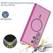 Недорогие Чехлы для Samsung-телефон Кейс для Назначение S24 Ultra S24 Plus S24 S24 ФЭ S25 Ультра Кейс на заднюю панель Магнитный Поддержка беспроводной зарядки Защита от удара Ретро ТПУ