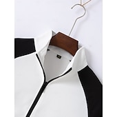 economico Felpe di base-Per uomo Felpa con cappuccio e zip Felpa con cappuccio a zip intera Felpe con zip Bianco Marrone Cachi Grigio Colletto Mao Color Block Liscio Zip Up Collage Sportivo Giornaliero Per eventi Streetwear