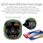 お買い得  車用Bluetoothキット/ハンズフリー-お買い得価格の売れ筋モデル FMトランスミッター 車載MP3プレーヤー ブルートゥース電話充電器 音楽ハンズフリー付き