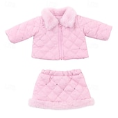 abordables Conjuntos de Ropa y Accesorios para Muñecas-Ropa y accesorios para muñecas de 18 pulgadas, conjunto de trajes de invierno para muñecas, abrigo y pantalones para muñecas de 18 pulgadas, regalos para niñas (sin muñeca)