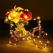 cheap Battery String Lights-Elegant Wedding Reception Party 10pcs LED Copper Wire Fairy Lights, Battery-Powered Christmas String Lights for Bedroom, Garden, Wedding &amp; Party Decor 1-10M