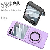 お買い得  サムスン用ケース-電話 ケース 用途 サムスンのギャラクシー Zフリップ7 Z Flip 4 バックカバー スタンド付き 耐衝撃 レトロ風 強化ガラス PC