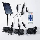 cheap Solar String Lights-3-in-1 Solar LED Meteor Shower Rain Lights, Waterproof Icicle Firecracker Fairy Lights for Garden &amp; Christmas