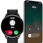 billige Smartklokker-ny mx15 smartwatch bluetooth ringe puls kroppstemperatur stemmeassistent 1.32 rund skjerm utvidelsesløsning kroppstemperaturmåling bluetooth call bluetooth musikk ai stemmeassistent