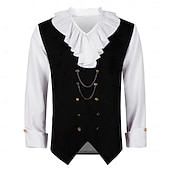 levne Topy-Viktoria Tarzı Středověké Renesanční Cosplay kostým Maškarní Tričko Ren Faire Princ Upír Poskakující Pánské Fantazie Královský Steampunk předvečer Všech svatých Karneval Plesová maškaráda Večírek