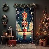 olcso Karácsonyi ajtóburkolatok-karácsonyi ajtódíszek ajtóhuzatok karácsonyi diótörő ajtó kárpit ajtófüggöny dekoráció háttér beltéri/kültéri ajtó transzparens bejárati ajtóhoz parasztház ünnepi parti dekorációs kellékek