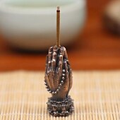 お買い得  彫像-亜鉛合金の垂直両手彫刻、西の祈りの祝福の家具用品、インスピレーションを与えるキリスト教の贈り物、聖書の詩の装飾、記念品、自宅オフィスの祈祷室の装飾