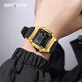 baratos Relógios Digitais-SANDA Masculino Relogio digital Moda Relógio Casual Relógio de Pulso Resistente ao Choque Luminoso Cronômetro Relogio Despertador Contagem regressiva TPU Assista