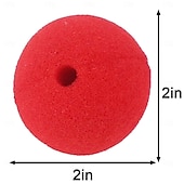preiswerte Zubehör-Clownsmaske Clown Rote Zirkusclownnase, Großpackung Erwachsene Herren Damen Lustiges Kostüm Leistung Party Halloween Karneval Einfaches Karnevalskostüm