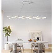 abordables Suspension-Lustre LED moderne pliable et rétractable à intensité variable avec télécommande, luminaires suspendus linéaires en spirale 220-240 V