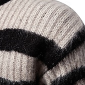 cheap Men&#039;s Pullover Sweater-Men&#039;s Pullover Sweater Jumper Knit Sweater Ribbed Knit Regular Knitted Stripe Crew Neck Fashion Basic Daily Wear Date Clothing Apparel Fall &amp; Winter Black M L XL