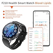 abordables Bracelets connectés-696 F210 Montre intelligente 1.55 pouce Montre intelligente avec bracelet Bluetooth ECG + PPG Podomètre Rappel d&#039;Appel Compatible avec Android iOS Hommes Mode Mains-Libres Rappel de Message IPX-0