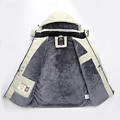 baratos Casacos Leves, Polares &amp; Caminhada-Homens Jaqueta Softshell Jaqueta de Trilha Jaqueta de lã para caminhada Inverno Ao ar livre Bloco de cor Térmico / Quente Forro de Velocino A Prova de Vento Impermeável Jaqueta corta-vento Viajar