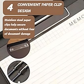 baratos Arrumação e Organização-bolsa de negócios de couro vegano portfólio de negócios com zíper padfolio tudo em um. capa protetora para tablet mais inteligente, slot para apresentação, calculadora, armazenamento de cartão, bloco
