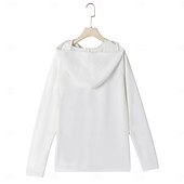 cheap Waffle Knit Tee-Men&#039;s Waffle T-shirt Zip Up Hoodies Long Sleeve Quarter Zip Winter Spring &amp;  Fall Autumn Solid Color Active Casual Drawstring Hooded Outdoor Home Sports &amp; Outdoor Black White Gray Top Tee for Men