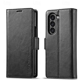 Χαμηλού Κόστους Samsung Θήκη-τηλέφωνο tok Για Samsung Galaxy Z Fold 7 Z Διπλώστε 6 Z Fold 5 Z Fold 4 Z Fold 3 Αναποδογυρίστε το κάλυμμα με βάση στήριξης Μαγνητική Υποδοχή κάρτας Ρετρό TPU PU δέρμα