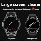 abordables Relojes inteligentes-EX100 Reloj inteligente 1.95 pulgada Smartwatch Reloj elegante Bluetooth Podómetro Recordatorio de Llamadas Seguimiento del Ejercicio Compatible con Android iOS Mujer Hombre Larga espera Llamadas con