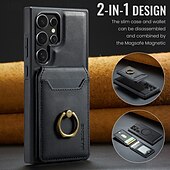 Χαμηλού Κόστους Samsung Θήκη-τηλέφωνο tok Για S24 Ultra S24 Plus S24 S23 S25 Ultra Πίσω Κάλυμμα με βάση στήριξης Μαγνητική Υποστήριξη ασύρματης φόρτισης Ρετρό TPU PU δέρμα