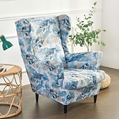 cheap Wingback Chair Cover-Stretch Printed Wingback Chair Cover Armchair Cover Durable and Elastic Slipcover with Stylish Print Design Perfect for Protecting and Refreshing Your Wingback Chair Ideal for Home Decor