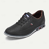 economico Sneakers da uomo-scarpe casual da uomo in similpelle nera con suola colorata e calda fodera in peluche: eleganti calzature con lacci per il comfort e la versatilità di tutti i giorni