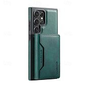 halpa Samsung-kotelot-puhelin Etui Käyttötarkoitus S24 Ultra S24 Plus S24 S23 Ultra S25 Ultra Takakuori Tuella Magneetti Tukee langatonta latausta Retro TPU PU-nahka