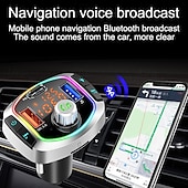 お買い得  車用Bluetoothキット/ハンズフリー-pd18 FMトランスミッター カーMP3プレーヤー デュアルUSBハンズフリーBluetoothアダプター