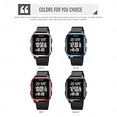 halpa Digikellot-SKMEI Miesten Digitaalinen Kello Ulkoilu Urheilu Muoti Rannekello Valoisat Minuuttikello Hälytyskello Laskenta TPU Kello