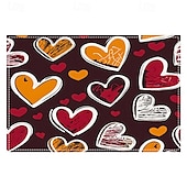 cheap Placemats &amp; Coasters &amp; Trivets-Valentine&#039;s Day Placemats Set of 4 Romantic and Decorative Table Mats Featuring Heart or Rose Patterns Durable and Heat-Resistant Perfect for Adding a Touch of Love to Your Dining Table Decor