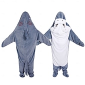 cheap Couples&#039; &amp; Group Costumes-Dinosaur Shark Couples Carnival Costume Kigurumi Pajamas Onesies Kid&#039;s Adults&#039; Men&#039;s Women&#039;s Boys Novelty Funny Costume Theme Party Carnival Mardi Gras Easy Carnival Costume