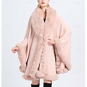 cheap Faux Fur Wraps-Faux Fur Wraps Elegant Cute Ladies Long Sleeve Rabbit Fur Wedding Wraps With Pure Color For Formal Spring