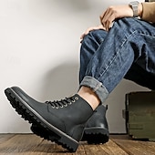 levne Kotníkové boty-pánské hnědé šněrovací kotníkové boty z umělé kůže s brogue detailem a robustní podrážkou – klasický a odolný outdoorový styl